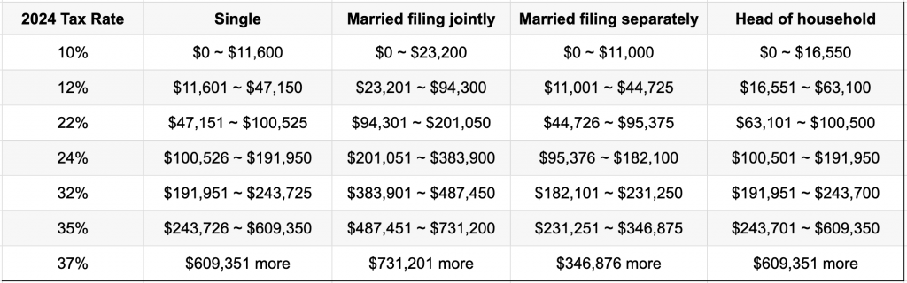 2024 tax filing